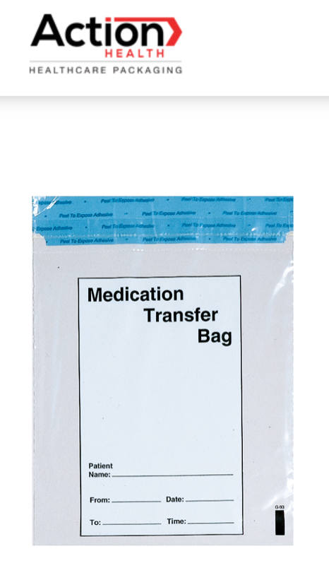 Medication Transfer Bags One Case Of 1000 8W X 10H Tamper Evident Printed By 