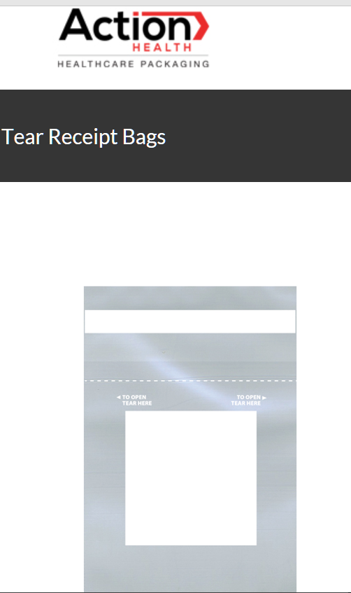 Tear Receipt Bags One Case Of 1000 3.75W X 5.75H 1.5 Mil Tamper Evident Tear