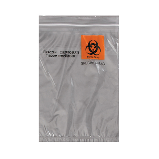 Econo-Zip Orange Imprint Specimen Bags One Case Of 1000 Specimen Transport 7W X