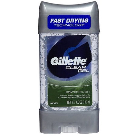 Gillette Anti-Perspirant Deodorant Clear Gel Power Rush 4 oz 