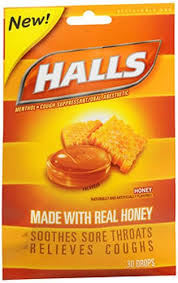 Halls Bag Honey Cough Drop 30 Count By Mondelez Global LLC