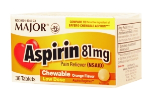 Aspirin 81Mg Chewable Orange 36 by Major Pharma Gen St.Joseph Aspirin 81Mg Chewable Orange 36 by Major Pharma Gen St.Joseph Item No.:4394387 Ndc No.: 00904404073 Upc No.: 309044040738 Item Descripti