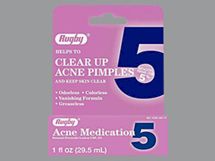 Pack of 12-Acne Medication 5% Benzoyl Peroxide Lotion - 1 Oz By Major Pharma