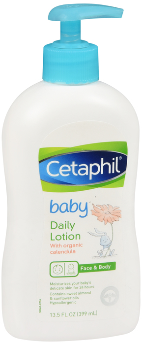 Case of 12-Cetaphil Baby Daily Lotion Calendula Almond Sunflower Oil 13 5 Oz 