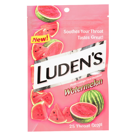 Luden's Throat Drops Watermelon 25 Count Case of 12 By Medtech