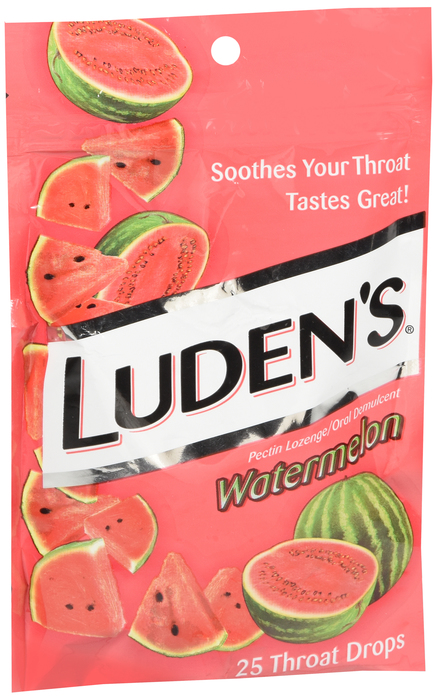 Ludens Throat Drops Watermelon 25 Count By Medtech