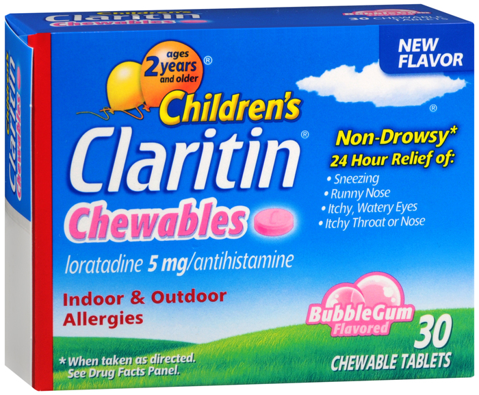 Children's Claritin Allergy Chewables Bubble Gum  30 Count By Bayer 
