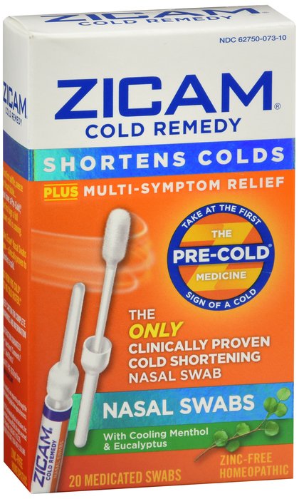 Pack of 12-Zicam Cold Remedy Nasal Swabs 20 By Emerson Healthcare USA 