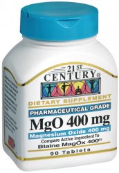 Case of 12-Magnesium Oxide 400mg Tablet 90 Count 21Cent