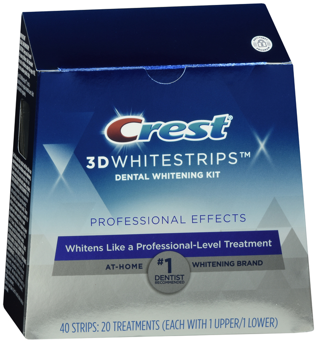 Pack of 12-Crest 3D Professional Effects Teeth Whitening Strips Kit 20ct by P&G