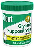 Case of 12-Fleet Glycerin Suppositories Adult - 50 Count Jar