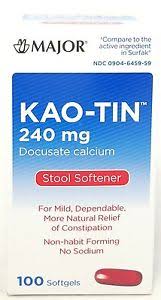 Docusate Calcium 240 mg Softgel 100 By Major