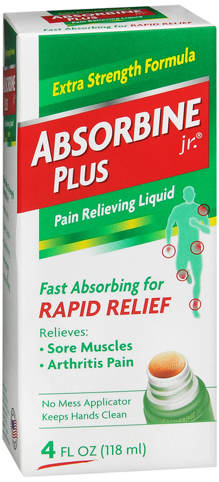 Absorbine JR Plus Pain Relief Liquid 4 oz By Emerson Healthcare USA 