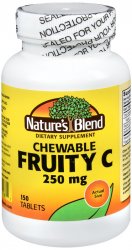 Natures Blend Vitamin C 250mg Chewable Tablet Fruit 150 Count Natu