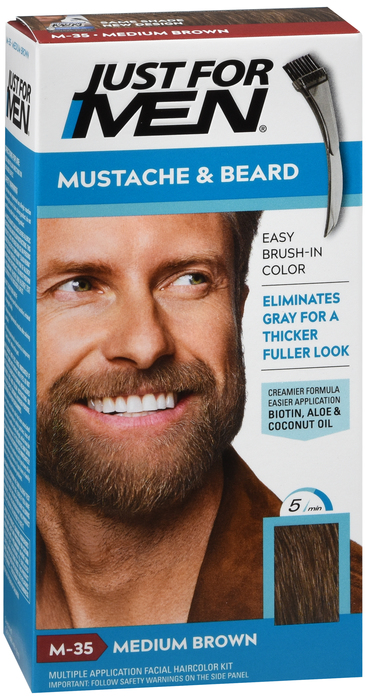 Case of 12-Just For Men Mustache Gel Medium Brown