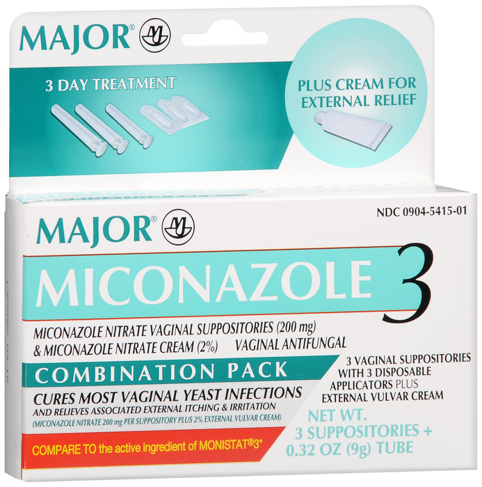 Case of 36-Miconazole Gen Monistat 3 Day Cream W/Applicator Major Pharma USA