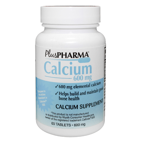 Calcium 600 mg Tab 60 By Plus Pharma Generic Caltrate