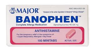 Banophen 25 mg Tab 100 Generic Benadryl By Major Pharm-am3