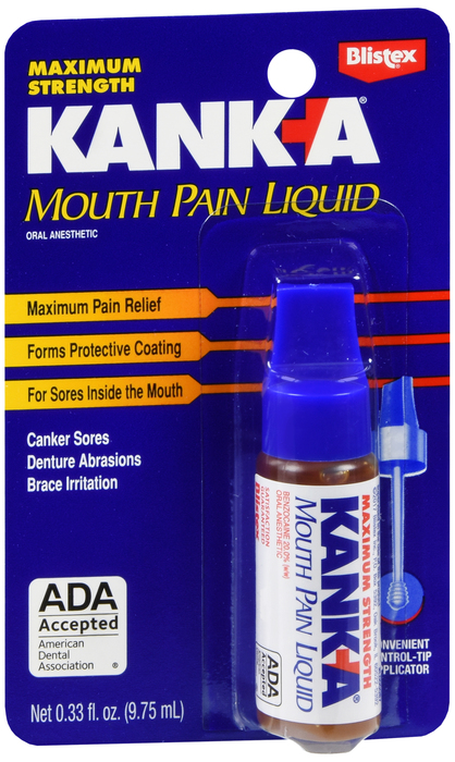 Case of 72-Kanka Oral Pain Liquid 0.33 oz By Blistex USA 