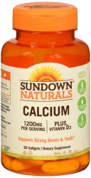 Sundown Calcium+D 1200mg Softgel 60 Ct