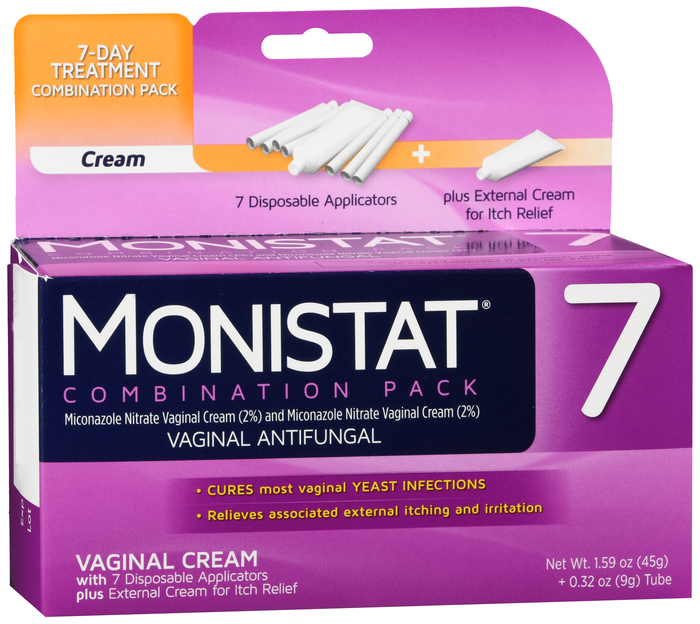 Monistat 7 Miconazole Cream Combo Pack 7 Ct By Medtech