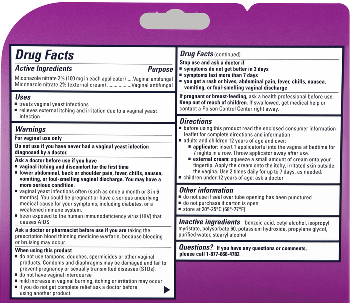 Pack of 12-Monistat 7 Miconazole Cream Combo Pack 7 Ct By Pack of 12-Monistat 7 Miconazole Cream Combo Pack 7 Ct By
