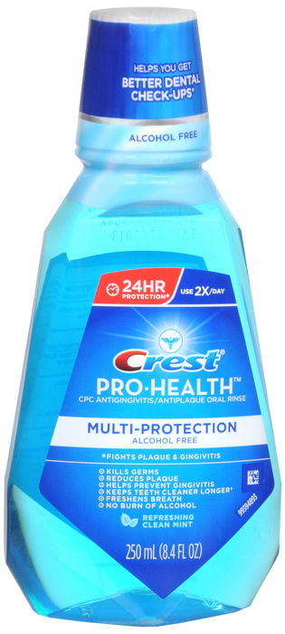Case of 6-Crest Pro-Health Rinse Clean Mint Liquid 250 ml By Procter & Gamble Di
