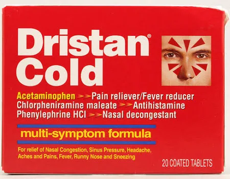 Dristan Cold Multi Sympton Tablet 20 Count By Pfizer Consumer Heal
