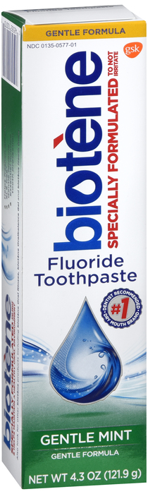 Biotene Dry Mouth Gentle Mint Toothpaste 4.3 oz By Glaxo Smith Kline Consumer Hc USA 