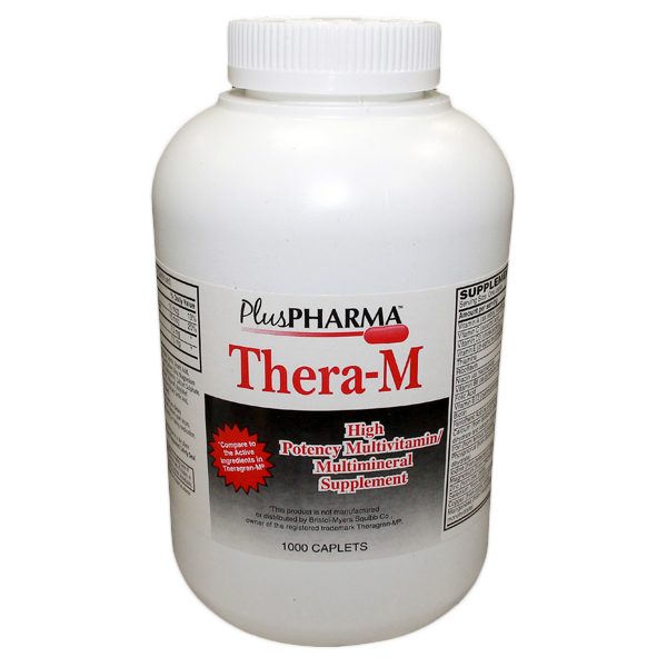 TheraM Multivit Caplets 1000 Count By Plus Pharma(Gemini) Gen The