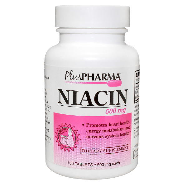 Niacin 500mg Tab 100 Count Plus Pharma