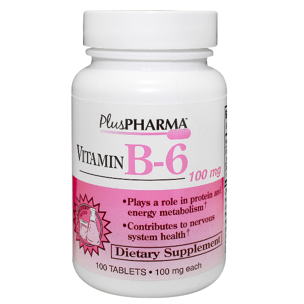 Vit B-6 100 mg Tab 100 By Plus Pharma(Gemini) Pyridoxine Hcl