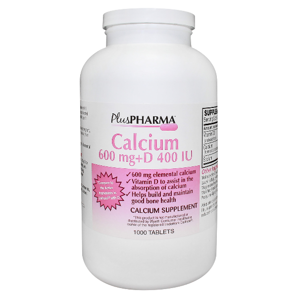 Calcium + D3 600 Mg-400 Tab 1000 By Plus Pharma Generic Caltrate