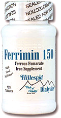 Dialyvite Ferrimin 150mg Iron Tab 120 Count By Hillestad Pharma