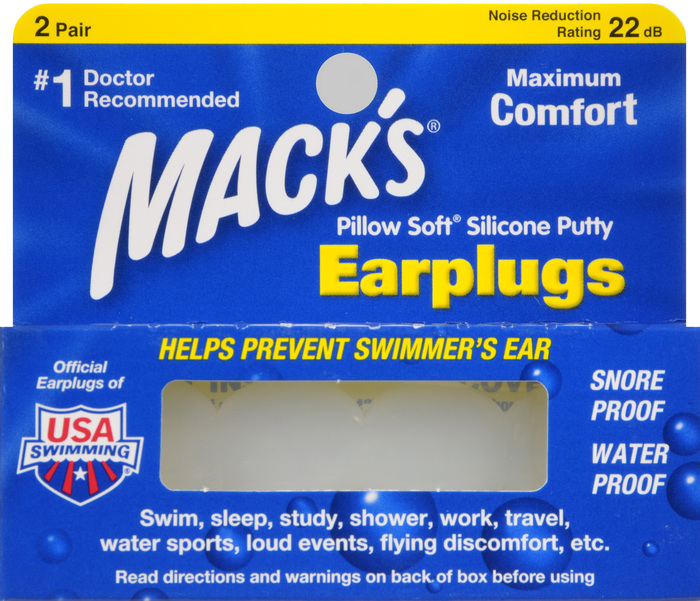 '.Macks Ear Plug Pillo Soft Whit.'