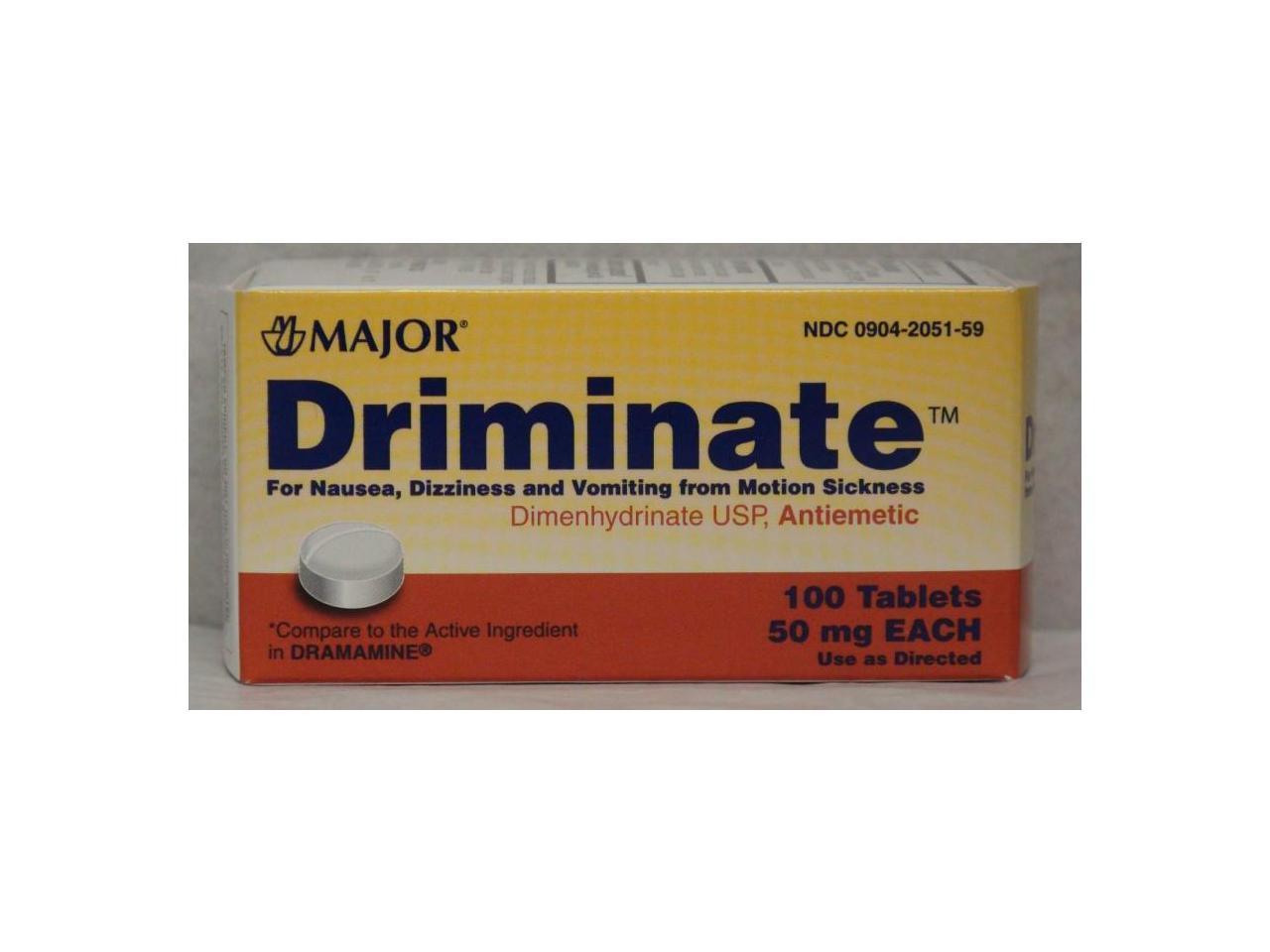 '.Driminate 50Mg Tablet Boxed 100Ct by Maj.'