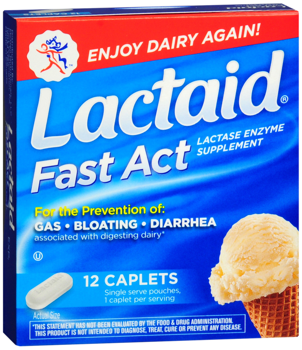 Lactaid Fast Acting Caplet 12 By J&J Consumer USA 