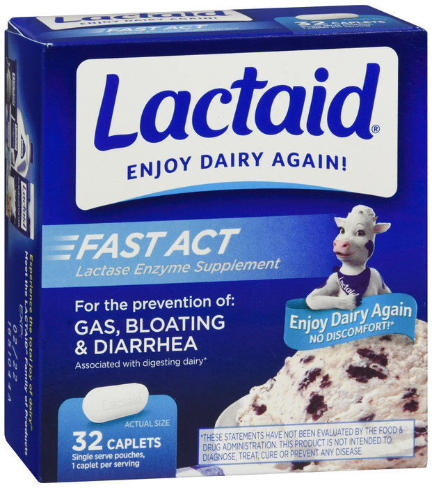Lactaid Fast Acting Caplet 32 By J&J Consumer USA 