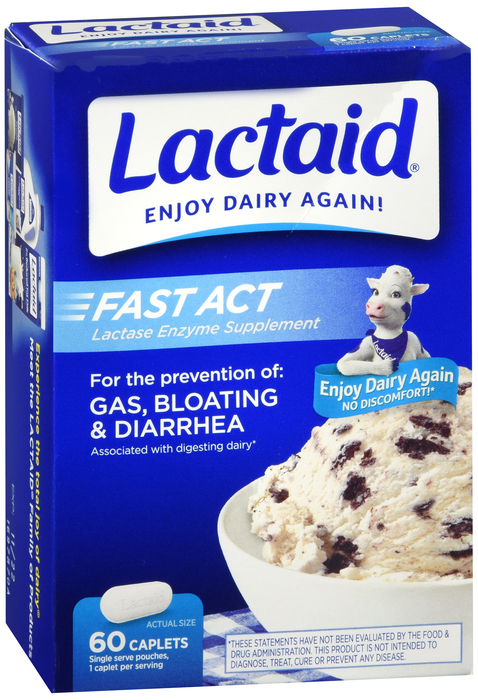 Case of 24-Lactaid Fast Acting Vanilla Caplets 60ct  By J&J Consumer