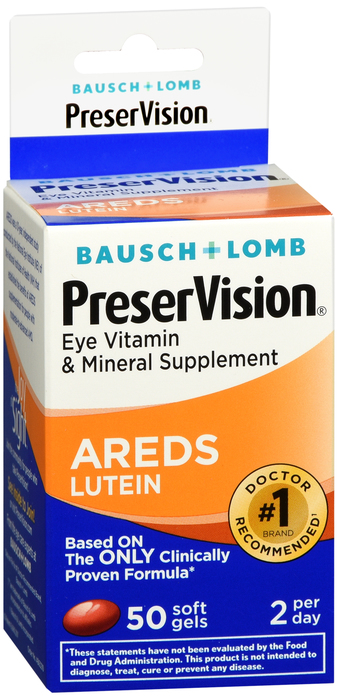 PreserVision Multivitamin Lutein Softgel 50ct By Bausch & Lomb Americas