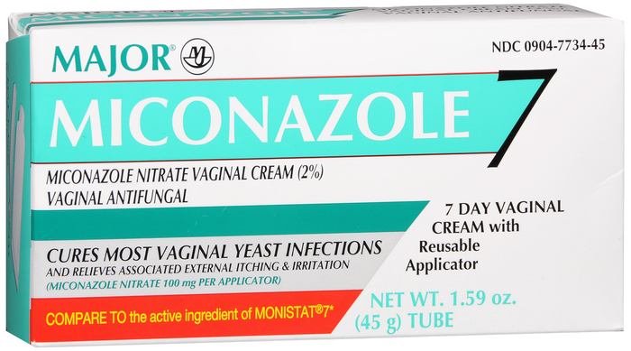 Miconazole 2% Gen Monistat Vaginal Cream 2% 45gm 1.59 oz By Major Pharma USA 