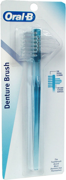 Case of 72-Oral B Toothbrush Denture Dual Head Tooth Brush By Procter & Gamble Dist Co USA 