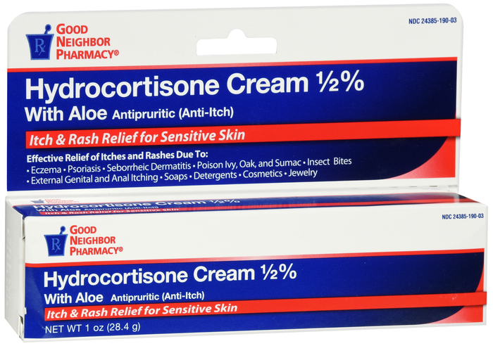 Case of 36-Good Neighbor Pharmacy Hydrocortisone Cream 1/2% with Aloe