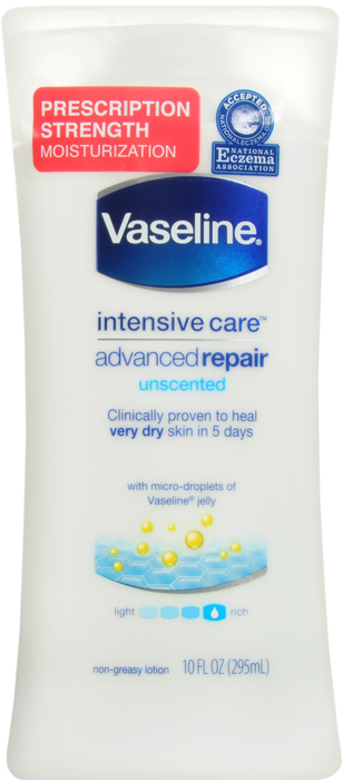 Vaseline Intensive Care Lotion Advanced Repair Prescription Strength 10 Oz 