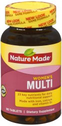 Multivit Women Tablet 90 Count Nature Made