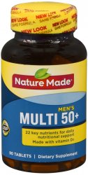 CASE OF 12 Multivit Mens 50+ Tab 90 Count Nature Made