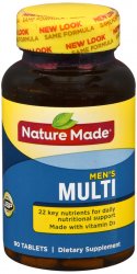 Multivit Mens Tablet 90 Count Nature Made