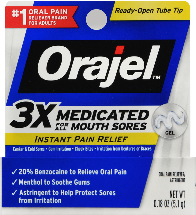 Orajel Mouth Sore Medicated Gel 0.18 oz