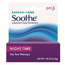 Case of 12-Soothe Night Time Lubricant Eye Ointment - 0.125 oz Tub