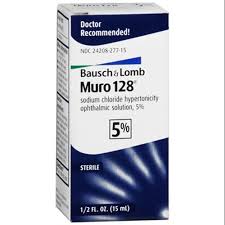 Case of 12-Muro 128 5% Sterile Ophthalmic Solution - 0.5 Fl oz Bot